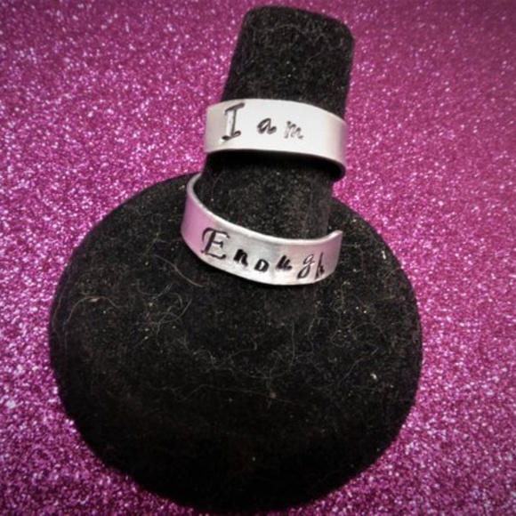 I am Enough Adjustable Wrap Ring - Inspired Quote - Picture 3 of 5